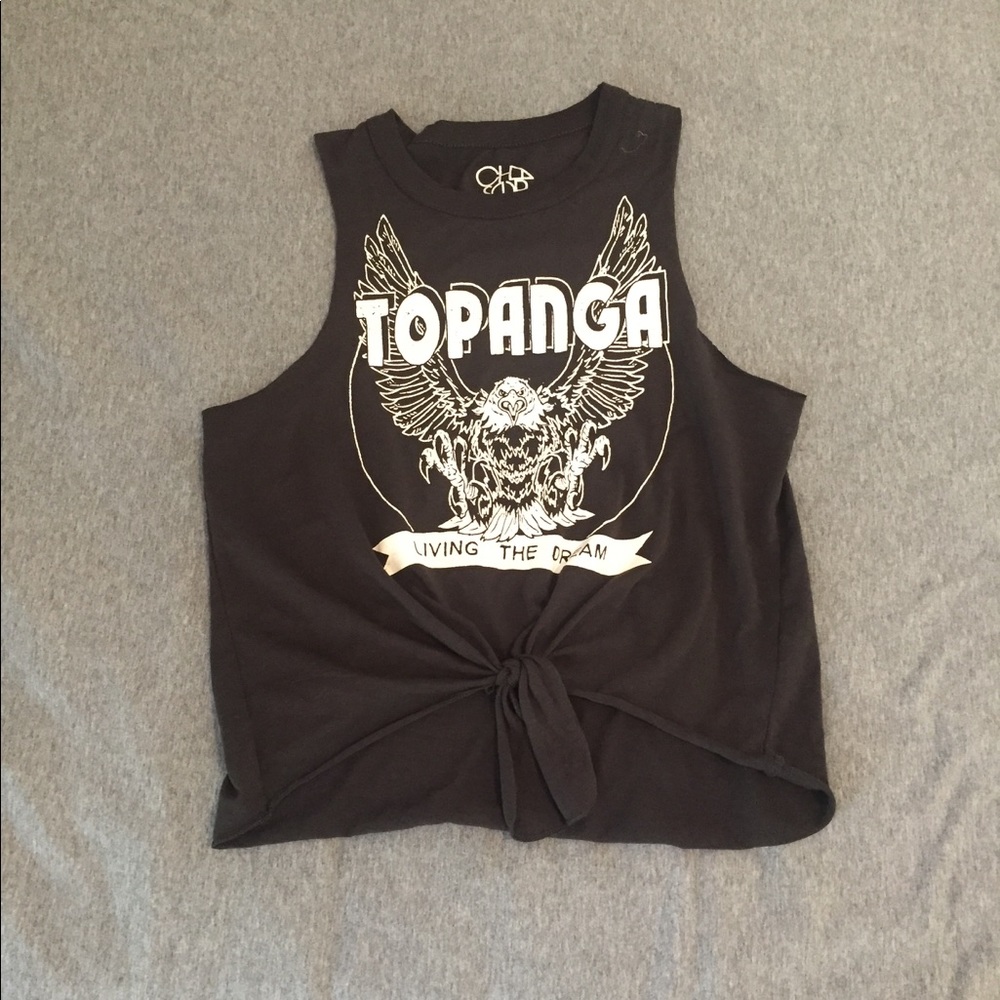 Tie front band tank